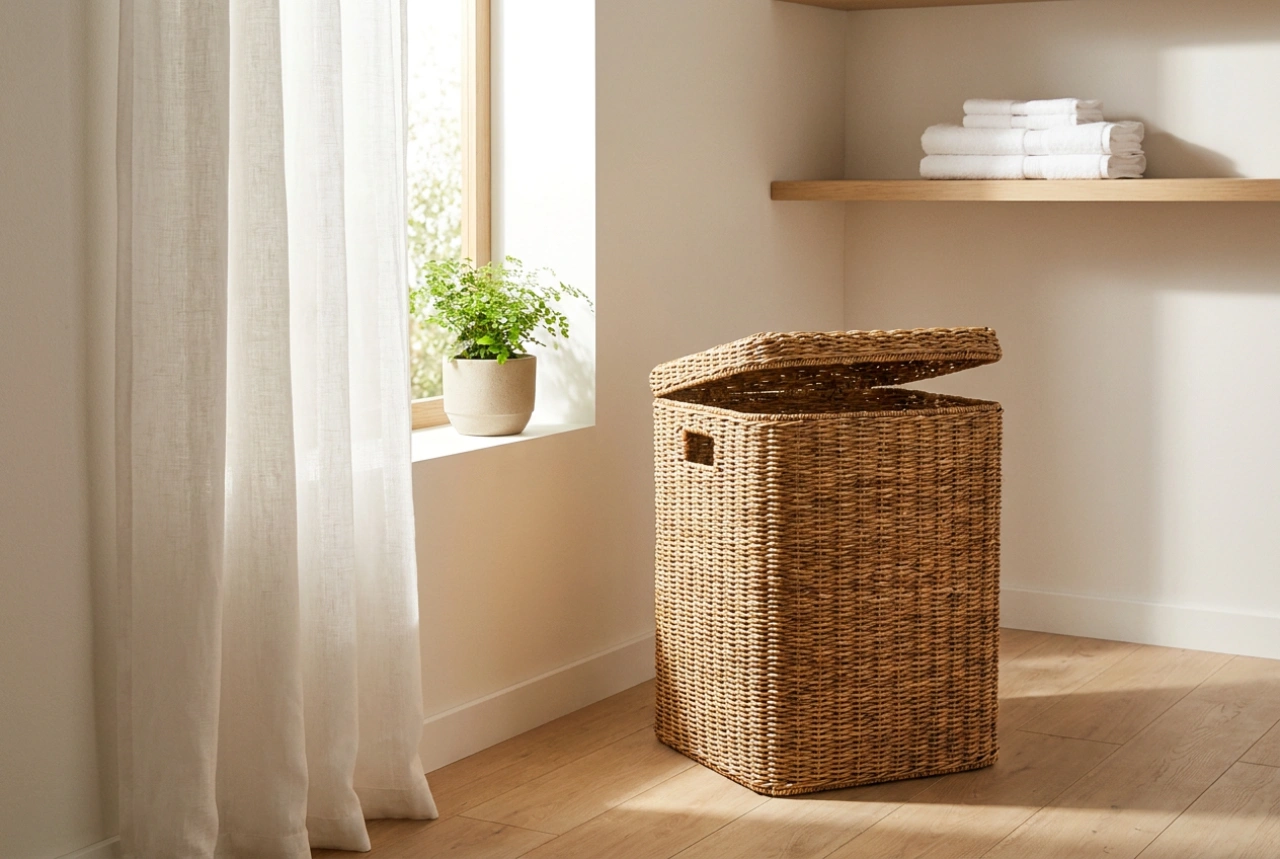 Rattan Çamaşır Sepetleri ve Kirli Çamaşırlar İçin Nefes Alan Depolama Çözümleri